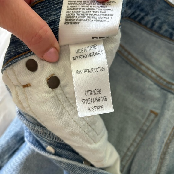 Agolde 90s pinch High Waisted Jeans raw hem - Picture 9 of 12